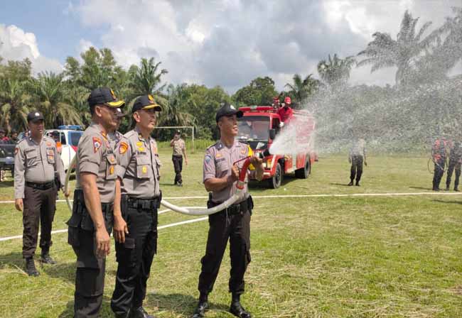  Simulasi yang dilakukan Kepolisian Resort (Polres) lndragiri Hulu (lnhu) bersama dengan PT Tunggal Perkasa Plantations (PT TPP).  