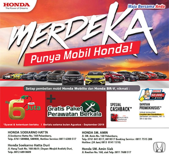 Ilustrasi promo Merdeka Punya Mobil Honda