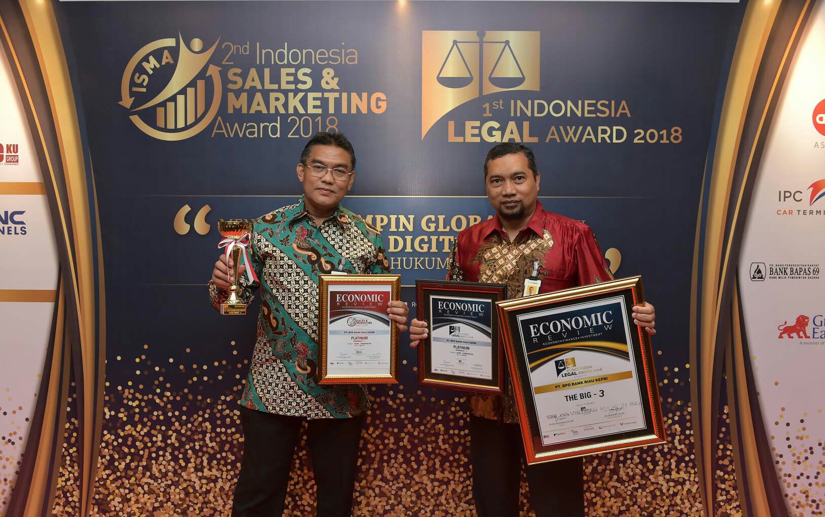 Bank Riau Kepri Raih peringkat 1 pada ajang ISMA II 2018 dan juga peringkat 1 ILA I 2018 untuk kategori BUMD dan meraih Peringkat ketiga untuk kategori Best of The Best. 