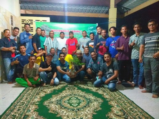   PPBI Cabang Indragiri Hulu foto bersama usai Gelar Muscab I dan pemilihan ketua PPBI periode 2019-2023.
