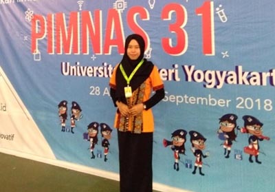 Hikmatun Nazila lolos seleksi Proposal Kreatifitas Mahasiswa (PKM) dan menjadi peserta Pekan Ilmiah Mahasiswa Nasional (PIMNAS)