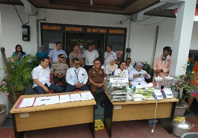 Sejumlah barang bukti Narkoba yang diamankan Polda Riau.