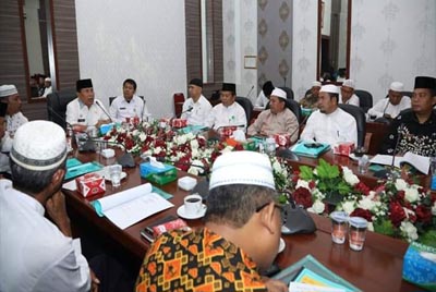 Bupati Rohul H Sukiman didampingi Sekda Abdul Haris dan Kakan Kemenag Rohiul, membuka Musda III IPHI Rohul, akhirnya terpilih Fatahnalia Putra sebagai ketua IPHI Rohul masa khidmat 2019- 2024.