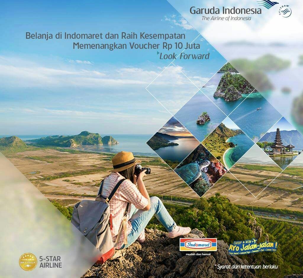 Promo "AyoJalan-Jalan” Indomaret dan Garuda Indonesia.