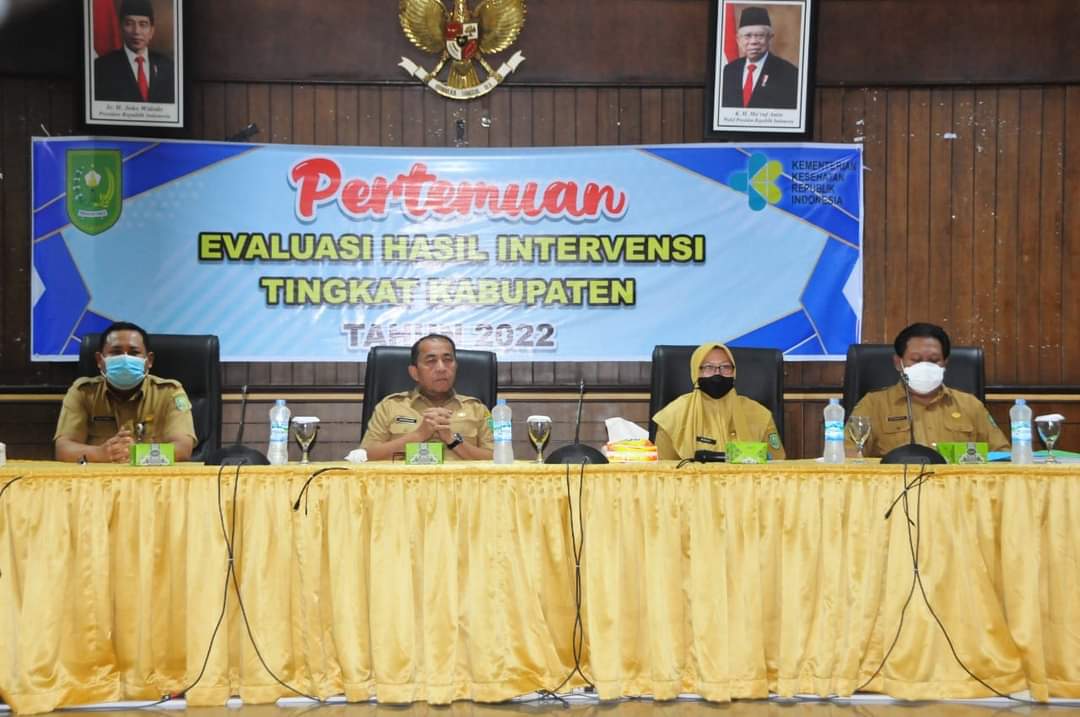 Kegiatan evaluasi hasil intervensi upaya penurunan angka stunting Pemkab Inhu.(foto: andri/halloriau.com)