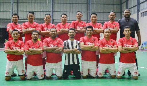 Tim futsal PWI Riau siap bertanding.