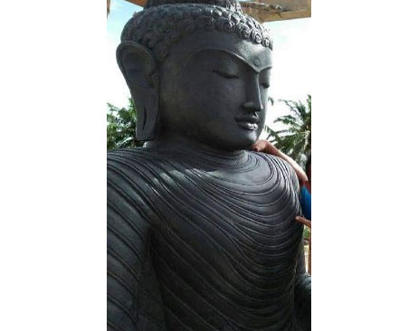 Patung Budha diduga milik boss PT DPN di sekitar perkebunan PT DPN di wilayah Benai.