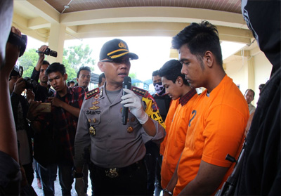 Kapolresta Pekanbaru Kombes Pol Susanto ekspos tangkapan 3 Kg Sabu.