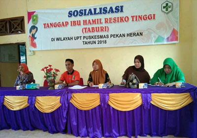  Pemerintah Desa Sialang Dua Dahan (Siduda) menggelar Kegiatan Sosialisasi Tanggap Ibu Hamil Berisiko Tinggi (Taburi) di wilayah UPT Puskesmas Pekan Heran Pematangreba.
