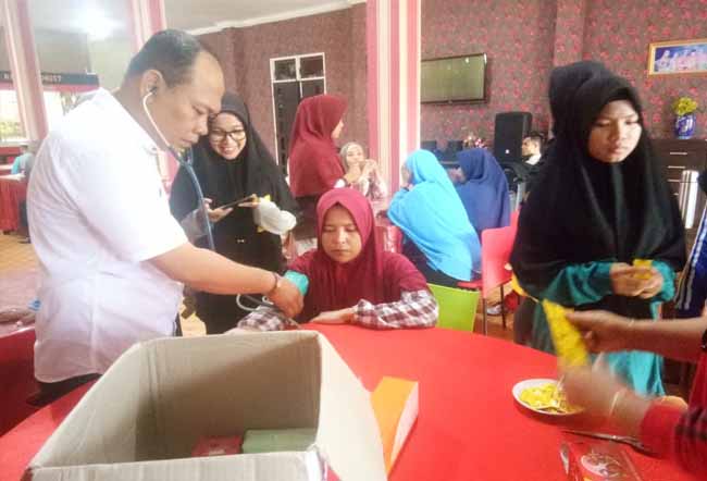 Lembaga Pengembangan Tilawatil Quran (LPTQ) Kabupaten Rokan Hilir (Rohil) cek kesehatan peserta TC.