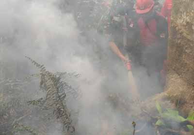 Kebakaran Lahan di Meranti, Riau.