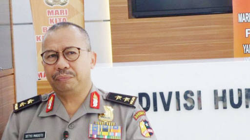Kepala Divisi Humas Mabes Polri Irjen Pol Setyo Wasisto saat menghadiri acara di sekitar Bundaran HI, Jakarta, Minggu (23/9/2018).