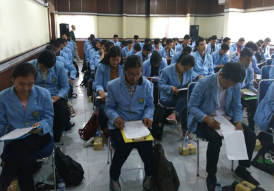 Sebanyak 75 mahasiswa Universitas Riau mengikuti seleksi psikotes beasiswa Tanoto Foundation.