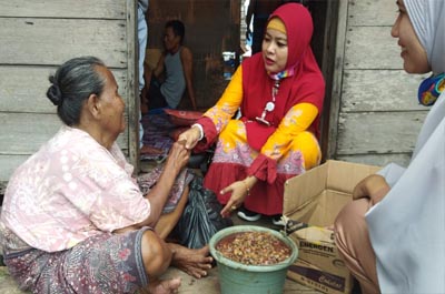 Sedekah bulan Ramadan Pusat Kesehatan Masyarakat (Puskesmas) Panipahan, Kecamatan Pasir Limau Kapas (Palika)