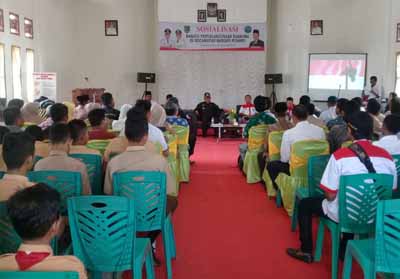 Sosialisasi bahaya penyalahgunaan narkoba di Kecamatan Bangko Pusako.