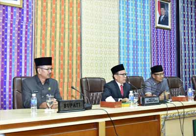 Sidang Paripurna DPRD Bengkalis dipimpin Ketua DPRD Bengkalis H Khairul Umam.