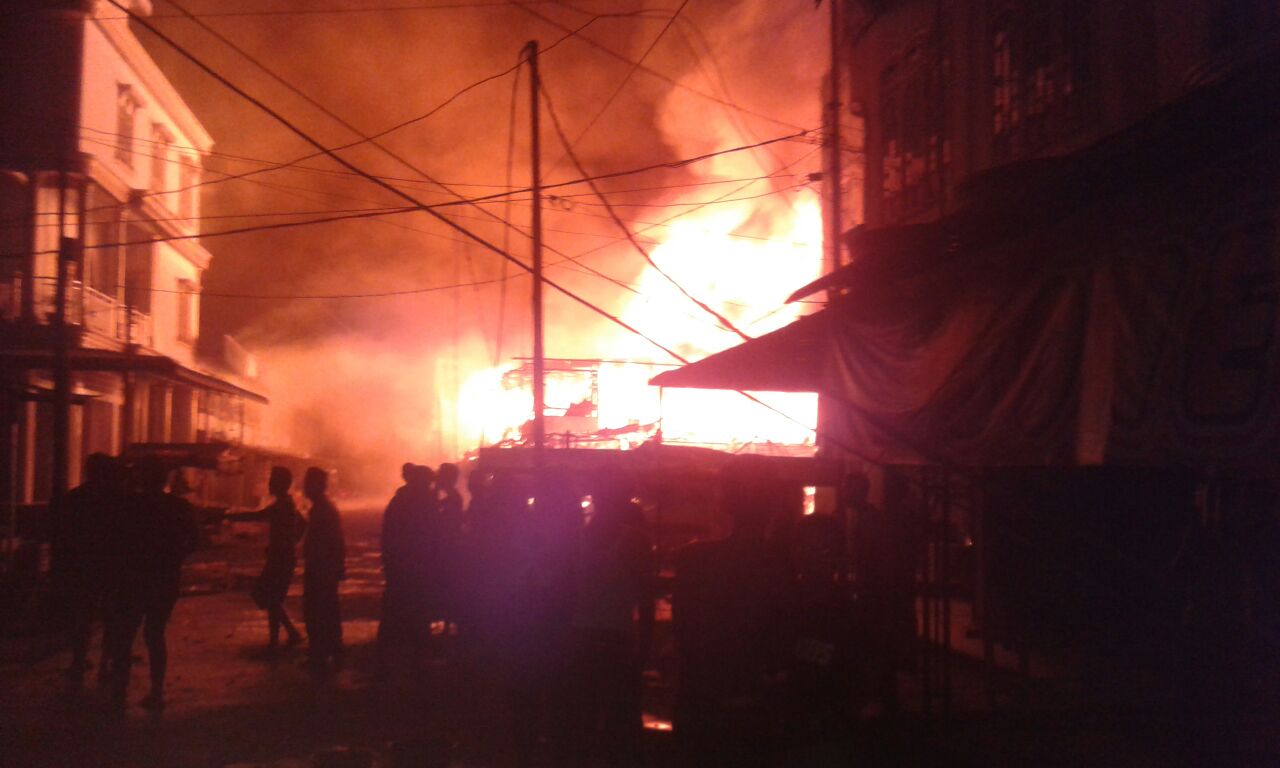 Kebakaran di Kecamatan Keritang