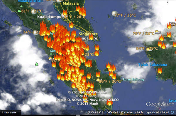 Hotspot Di Sumatera Menurun Drastis Sore Ini Riau Hanya Titik Panas