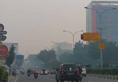 Kabut asap Riau.