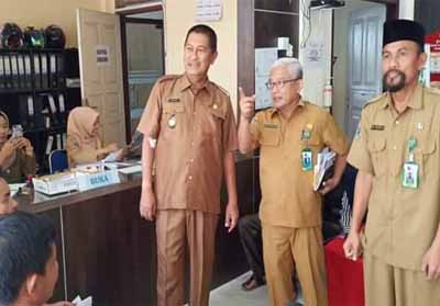 Wabup Inhil, Riau Syamsuddin Uti melakukan kunjungan secara mendadak ke RSUD Puri Husada Tembilahan.