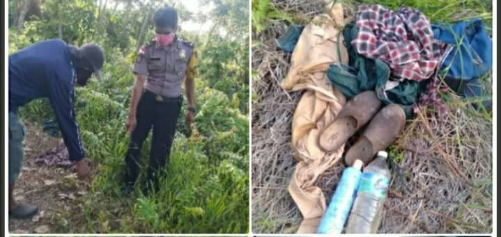 Penemuan mayat laki-laki dalam parit. Foto: Riau Terkini