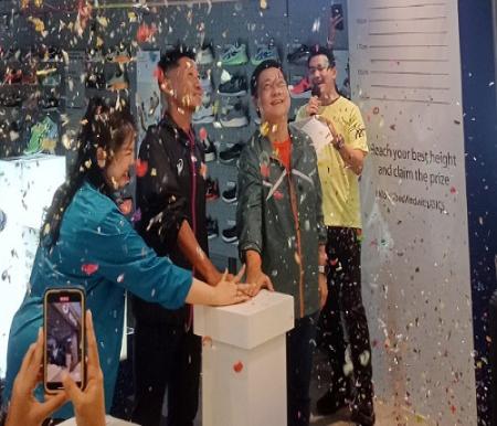 Launching ASICS Indonesia Concept Store di Mal Living World Pekanbaru.(foto: rivo/halloriau.com)