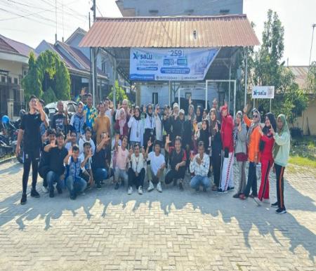 PT XL Axiata Tbk mengadakan senam sehat bersama warga di Pekanbaru (foto/ist)