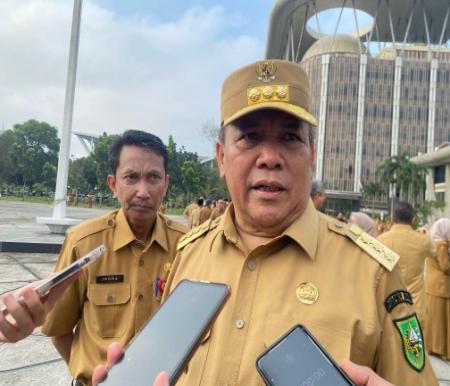 Pj Gubernur Riau SF Hariyanto menyatakan pembebasan lahan flyover Panam terus digesa (foto/Yuni)