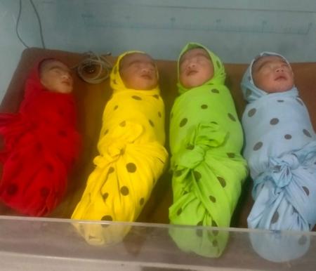 Bayi kembar empat lahir selamat di di RS Milano, Teluk Kuantan (foto/Ultra)