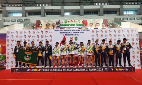 Tim Barongsai Riau raih 2 medali emas di Porwil XI Sumatera 2023.(foto: rahmat/halloriau.com)