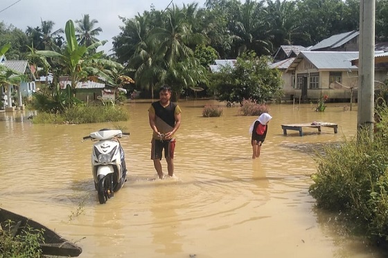 Banjir di Kabupaten Inhu Riau 