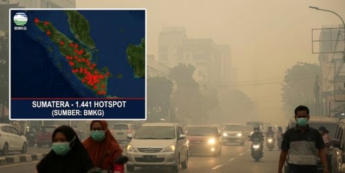 Ribuan titik panas masih terdeteksi di Sumatera sore ini.(ilustrasi/AI/halloriau.com)