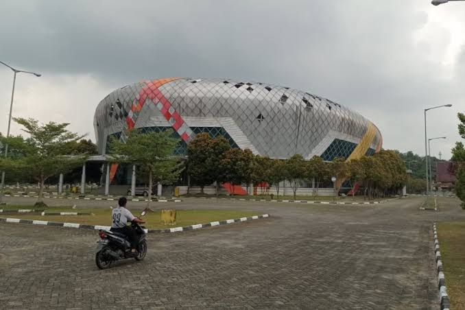 Venue Hall Beladiri Eks PON Riau.(foto: mcr)