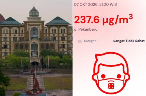 Kualitas udara Pekanbaru memburuk, UIN Suska Riau menerapkan kuliah online (foto/int)