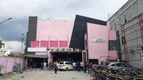 Car Wash Jalan Tuanku Tambusai Pekanbaru ternyata digunakan sebagai lokasi Gelper.(foto: tribunpekanbaru.com)