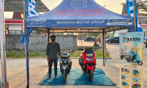 Pameran Yamaha Alfa Scorpii dalam momen Anniversary Mojan Kota Pekanbaru.(foto: istimewa)