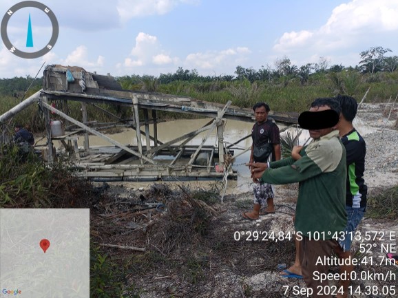 Satu pelaku PETI berhasil ditangkap Polsek Kuantan Hilir (foto/ultra)