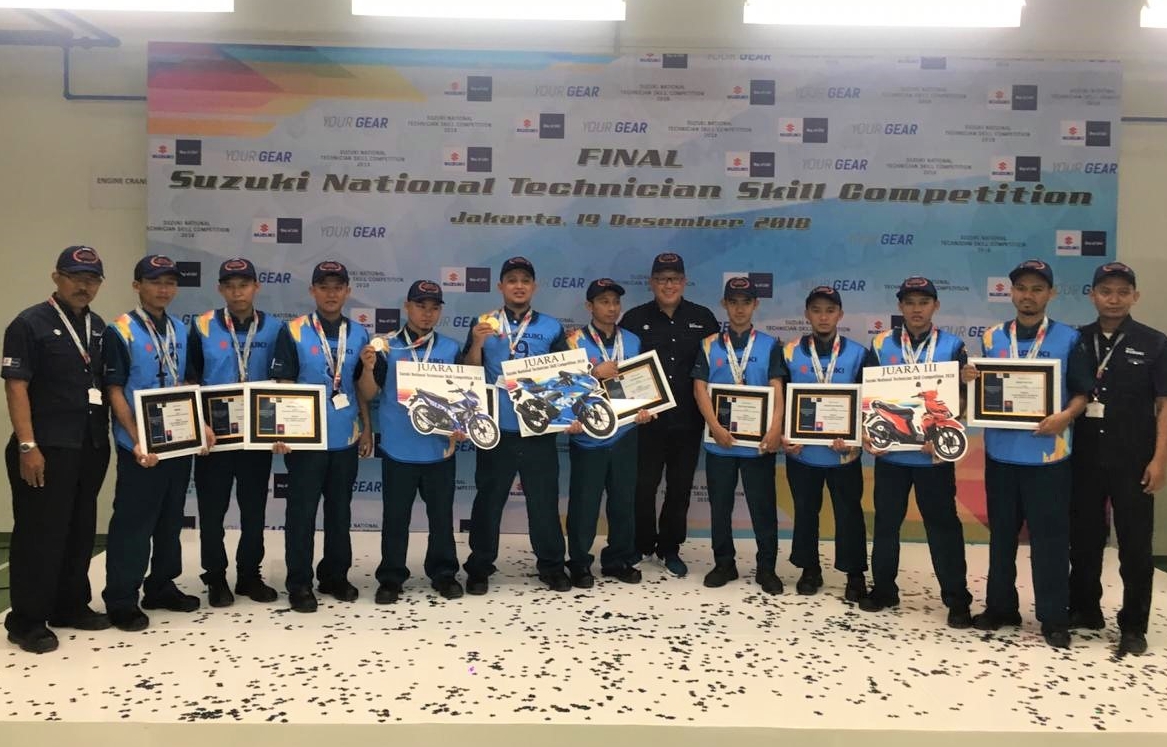 Suzuki Cetak Teknisi Terbaik Lewat National Technician Skill Competition 2018