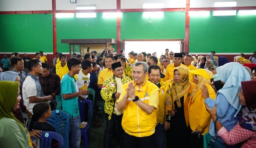 Chairman of the DPD of the Golkar Pelalawan Party, Adi Sukemi, asked the volunteers and cadres of the Golkar Pelalawan Party to be solid to win the Regional Head Election for Governor of Riau (photo/ist)

