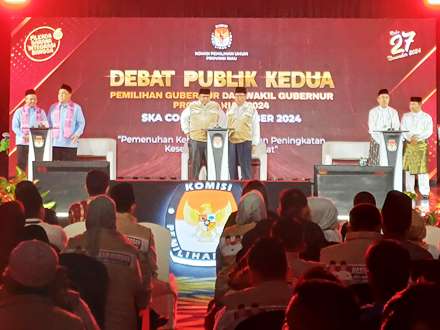 Debat publik kedua Pilgub Riau 2024.(foto: risnaldi/halloriau.com)