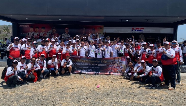 PT CDN Main Dealer sepeda motor wilayah Riau sukses mengadakan Honda Community Trip Mandalika GP (foto/ist)