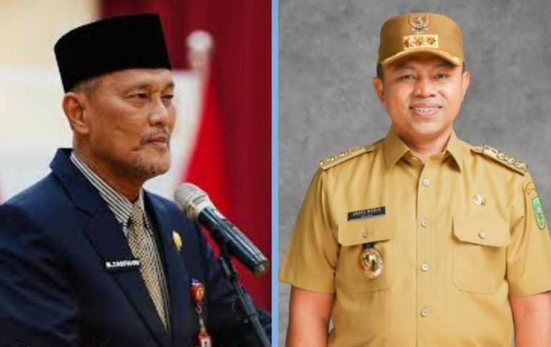 Gubernur Riau, Abdul Wahid (kanan) akan lantik M Taufik OH sebagai Pj Sekda (foto/int)