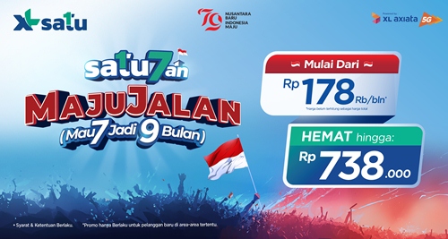 Promo XL Axiata sambut HUT ke-79 RI.(foto: istimewa)