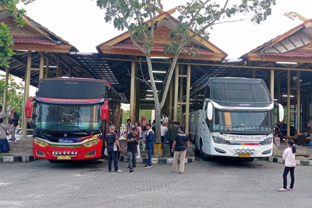 Suasana di Terminal BRPS atau Terminal AKAP Pekanbaru.(foto: mcr)