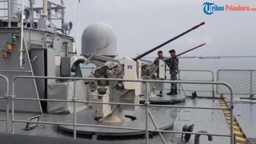 ‎Tim gabungan Pangkalan TNI AL Dumai, berhasil menggagalkan penyelundupan Narkotika jenis Sabu-sabu seberat 48,54 Kg. (Foto: Tribun Pekanbaru)
