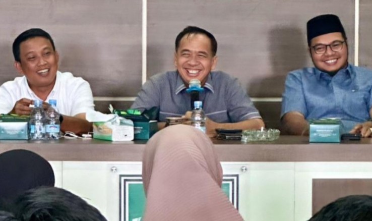 Paslon Fermadani saat konferensi pers usai Pilkada Inhil (foto/Ayendra)