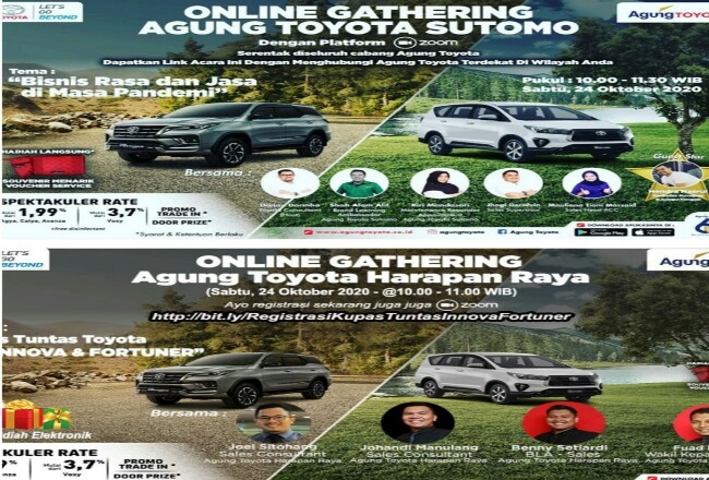 23 Cabang Agung Toyota Serentak Online Gathering Pagi Ini. Ini Promo buat Anda!