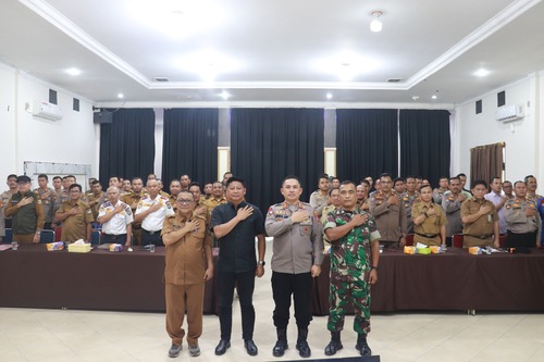 Polres Pelalawan menggelar Rapat Koordinasi Lintas Sektoral dalam rangka penanganan banjir di wilayah Kabupaten Pelalawan