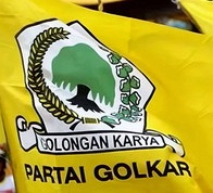 ilustrasi bendera Partai Golkar.