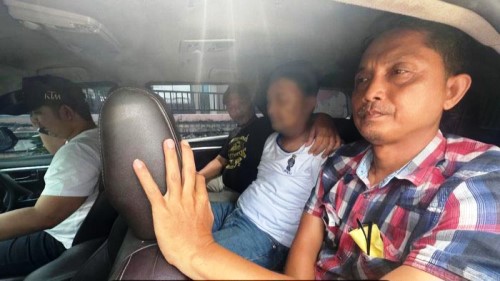 Pelaku HN saat diringkus polisi.(foto: detik.com)